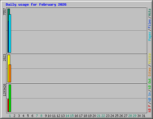 Daily usage for February 2026