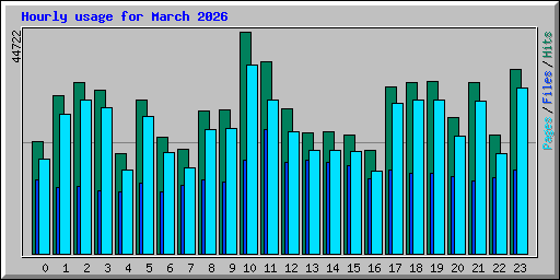 Hourly usage for March 2026