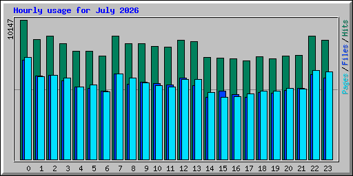 Hourly usage for July 2026